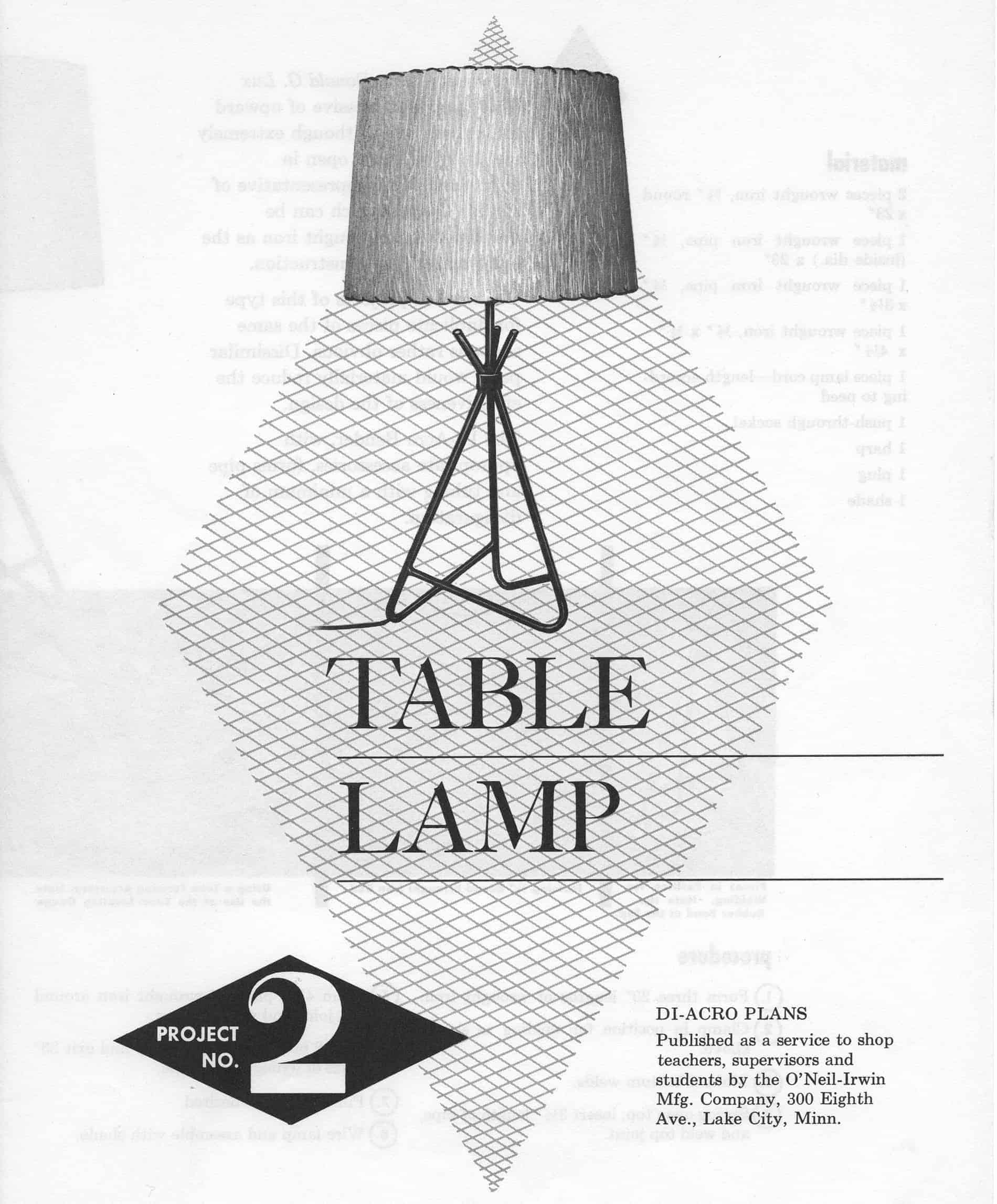 Di-Acro Metal Fabrication Table Lamp